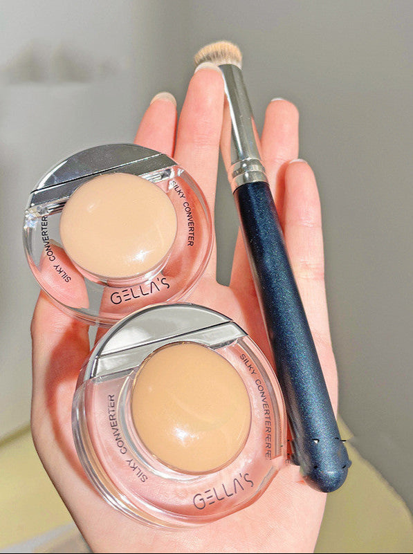 Round clear glass foundation case