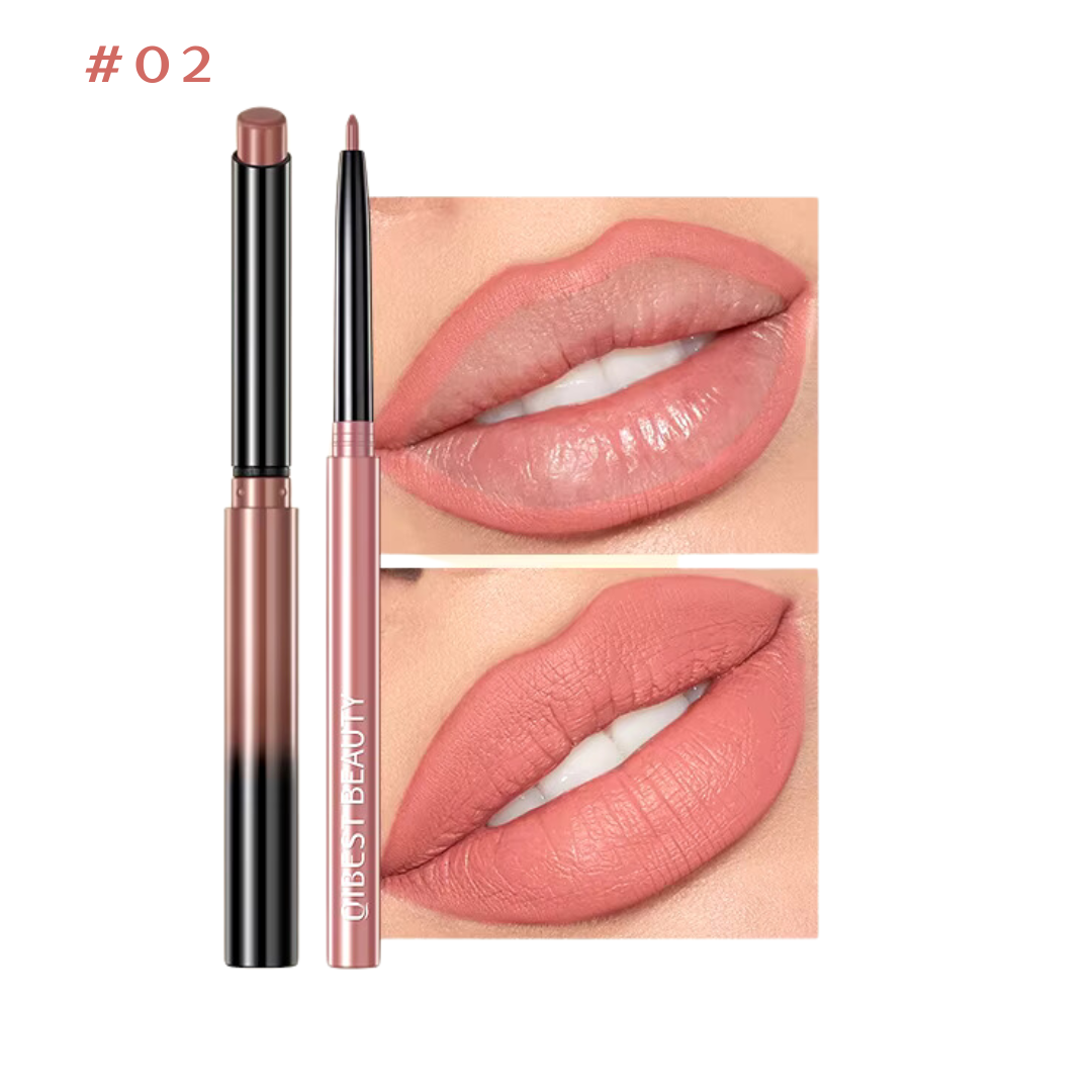 Applying Unstoppable Matte Lip Gloss – creamy waterproof lip color for women