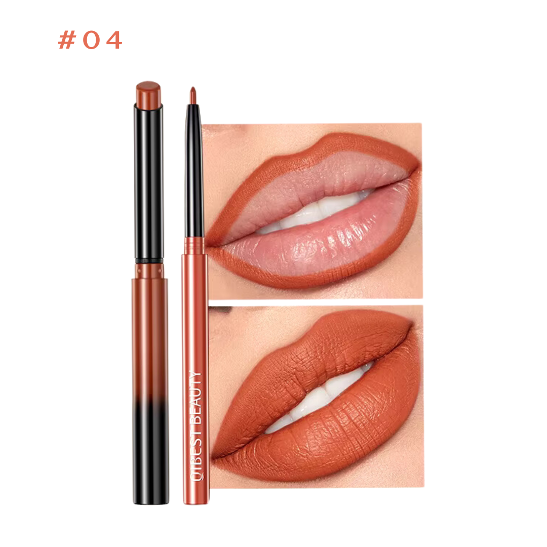 Fierce woman wearing this Matte Lip Gloss – vibrant matte lip look