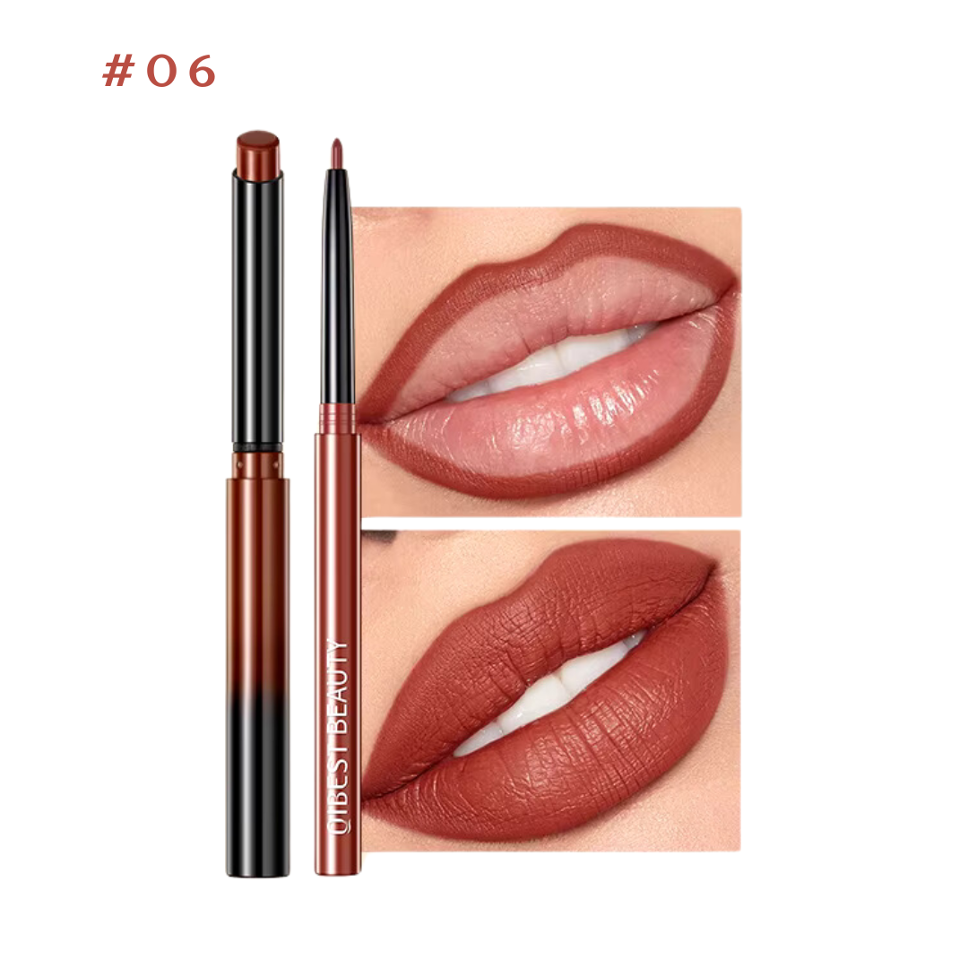 Before and after Matte Lip Gloss – smudge-proof matte lip gloss