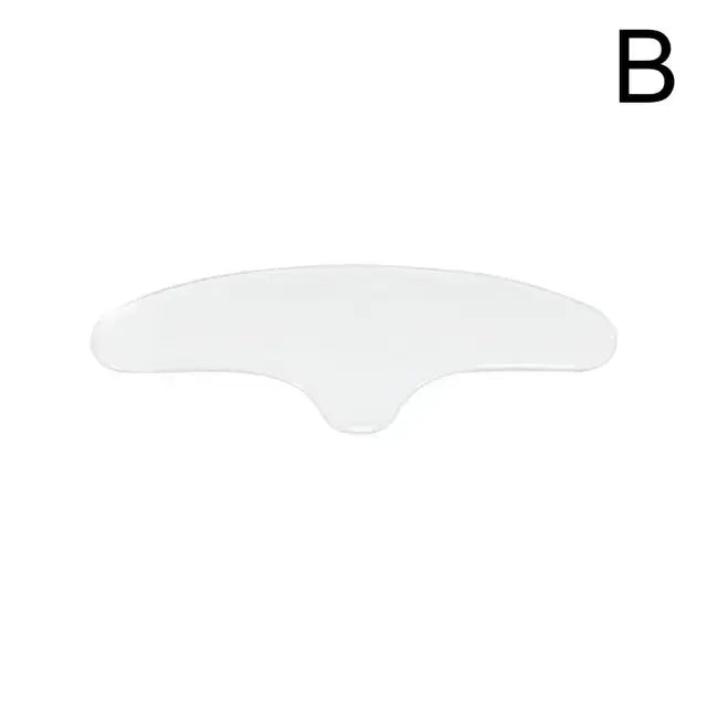 Silicone Anti-Wrinkle Patches on forehead.