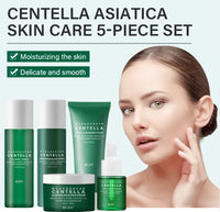 Close-up of Centella Facial Cleanser removing impurities for glowing skin.