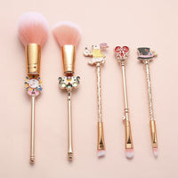 5-Piece Magical Rose Gold Makeup Brush Kit – Enchant Your Glo