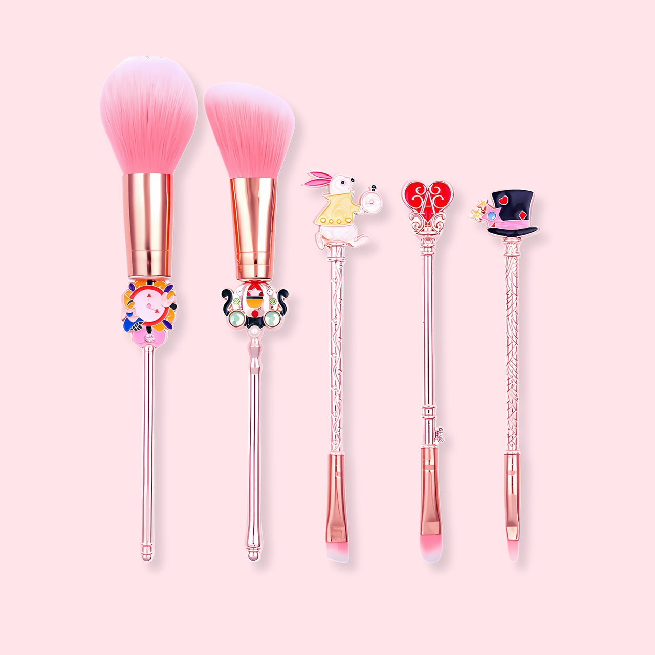 5-Piece Magical Rose Gold Makeup Brush Kit – Enchant Your Glo