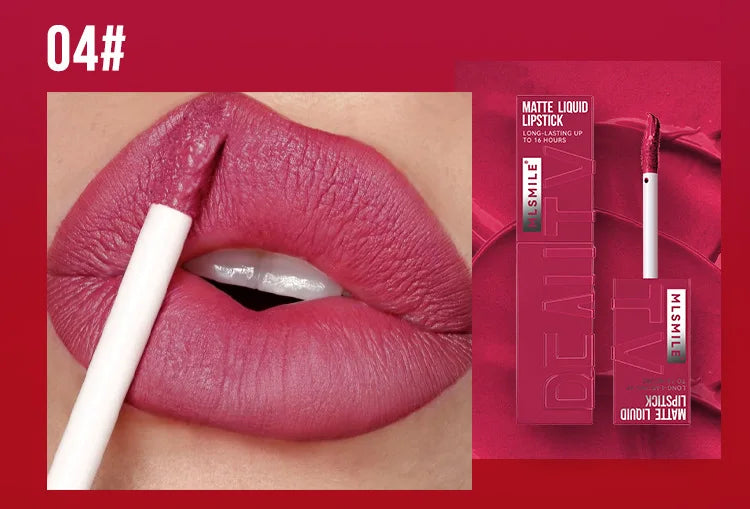 MLSMILE 6-Color Non-Stick, Waterproof, Long-Lasting Liquid Lip Glow