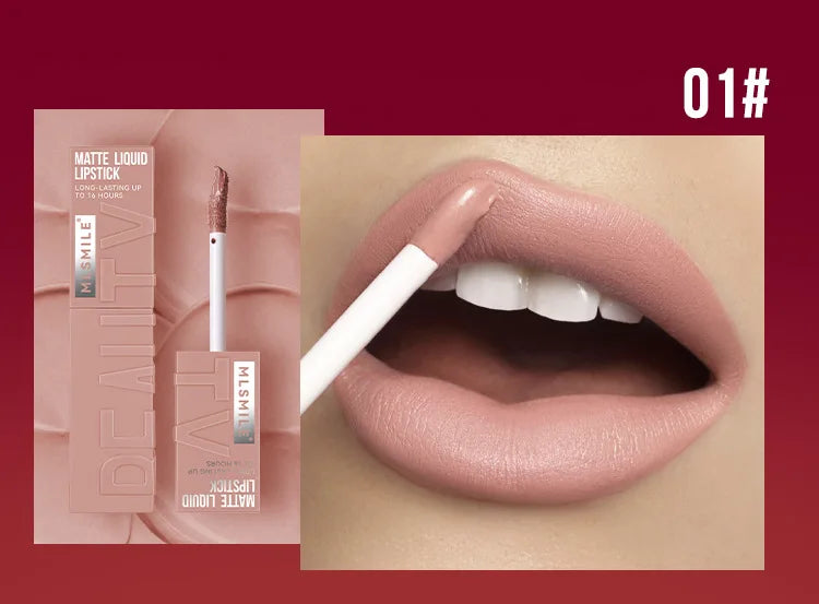 MLSMILE 6-Color Non-Stick, Waterproof, Long-Lasting Liquid Lip Glow