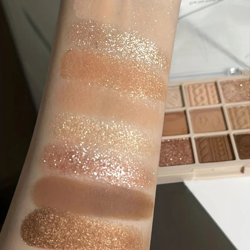 Full 9-Color Eyeshadow Palette with versatile brown tones.