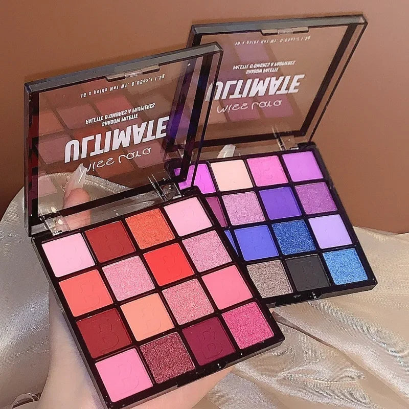 ULTIMATE 16-Color Eyeshadow Palette - Matte, Glitter & Pearlescent Shimmer