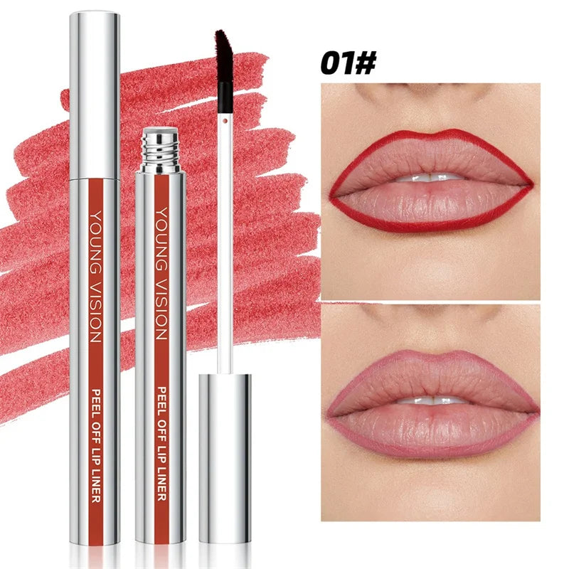 Waterproof Matte Lip Tattoo Liner after drink test.