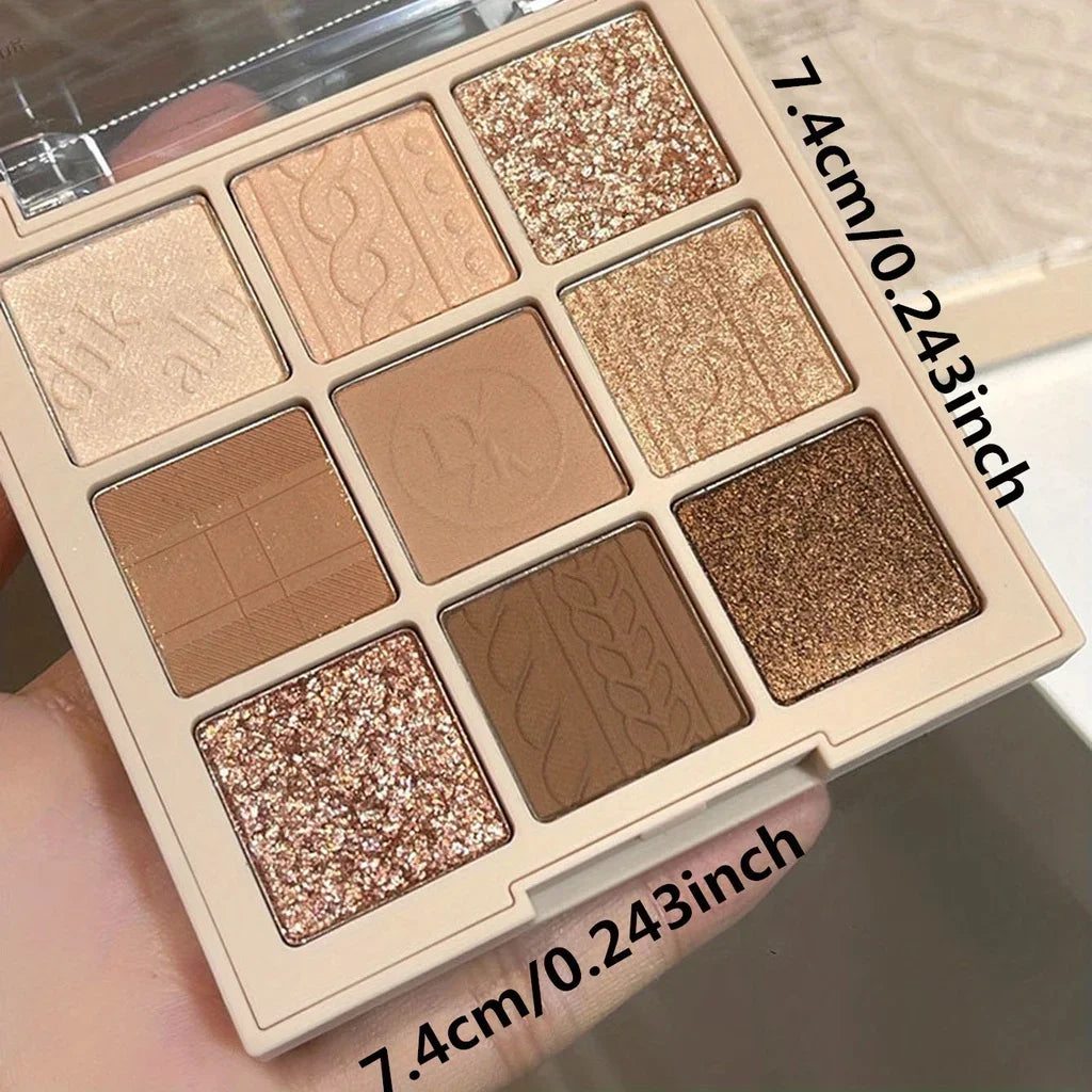 Matte brown eyeshadow swatch from 9-Color Eyeshadow Palette.