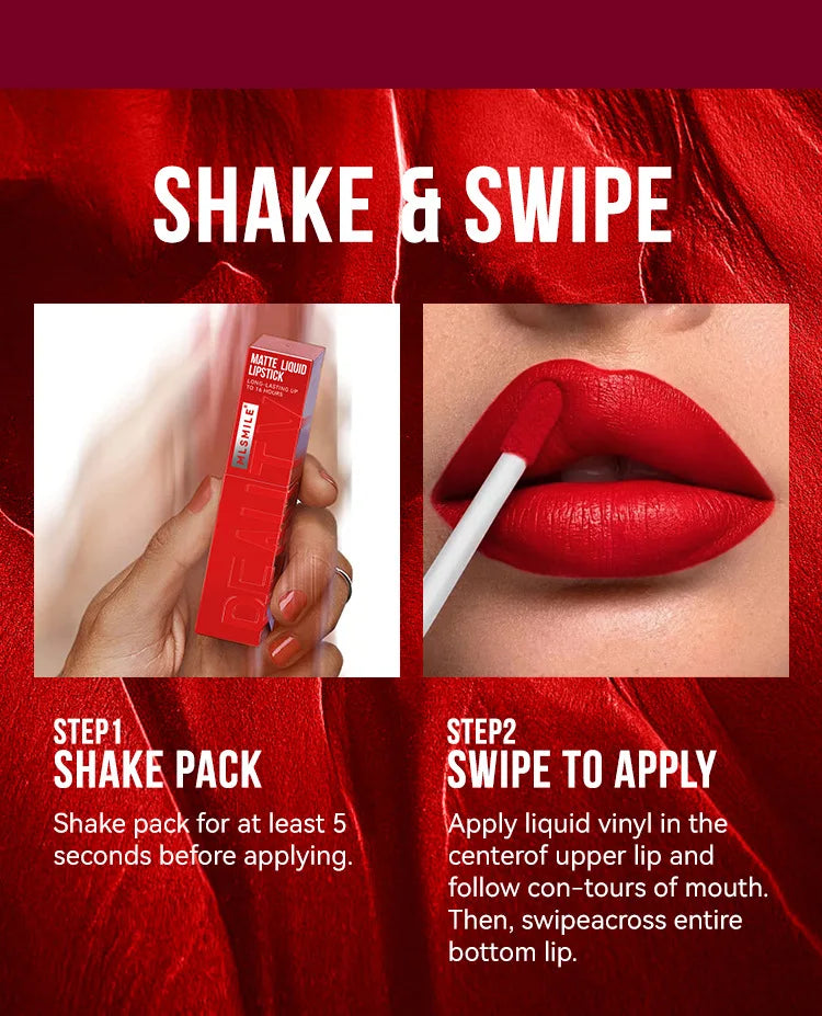 MLSMILE 6-Color Non-Stick, Waterproof, Long-Lasting Liquid Lip Glow