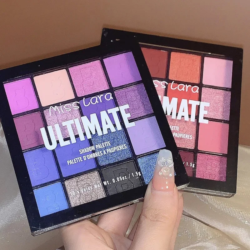 ULTIMATE 16-Color Eyeshadow Palette - Matte, Glitter & Pearlescent Shimmer