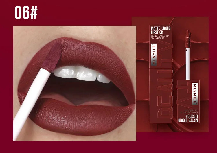 MLSMILE 6-Color Non-Stick, Waterproof, Long-Lasting Liquid Lip Glow
