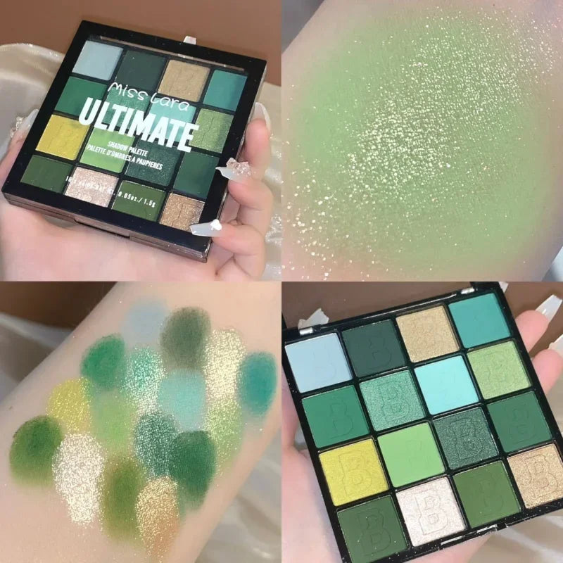 ULTIMATE 16-Color Eyeshadow Palette - Matte, Glitter & Pearlescent Shimmer