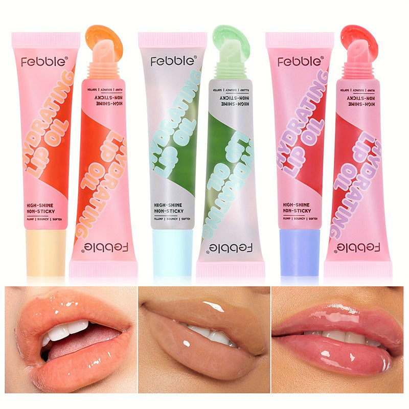Beauty Unstoppable High Shine Lip Oil on vanity with plant oil ingredients.