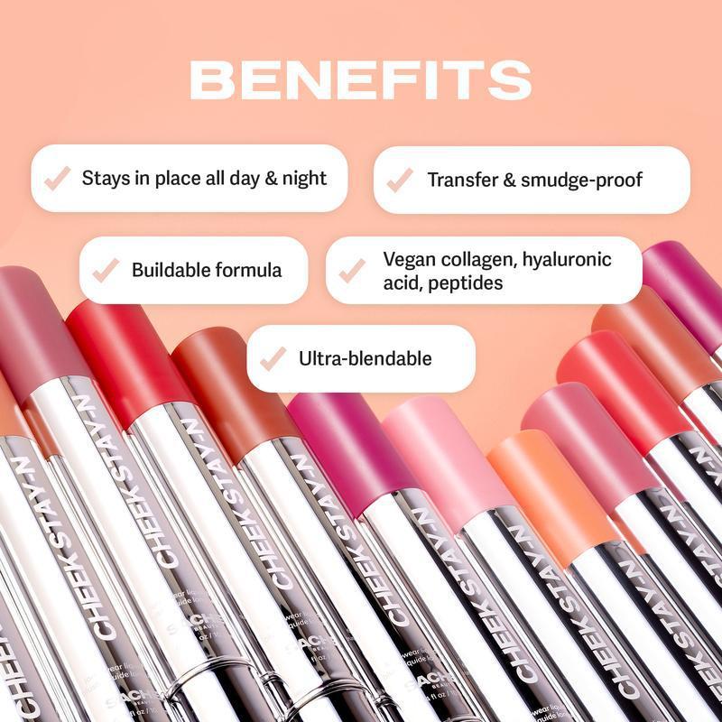Cheek Stay-N Liquid Cheek Blush Line-Up - Beauty Unstoppable Lip Gloss