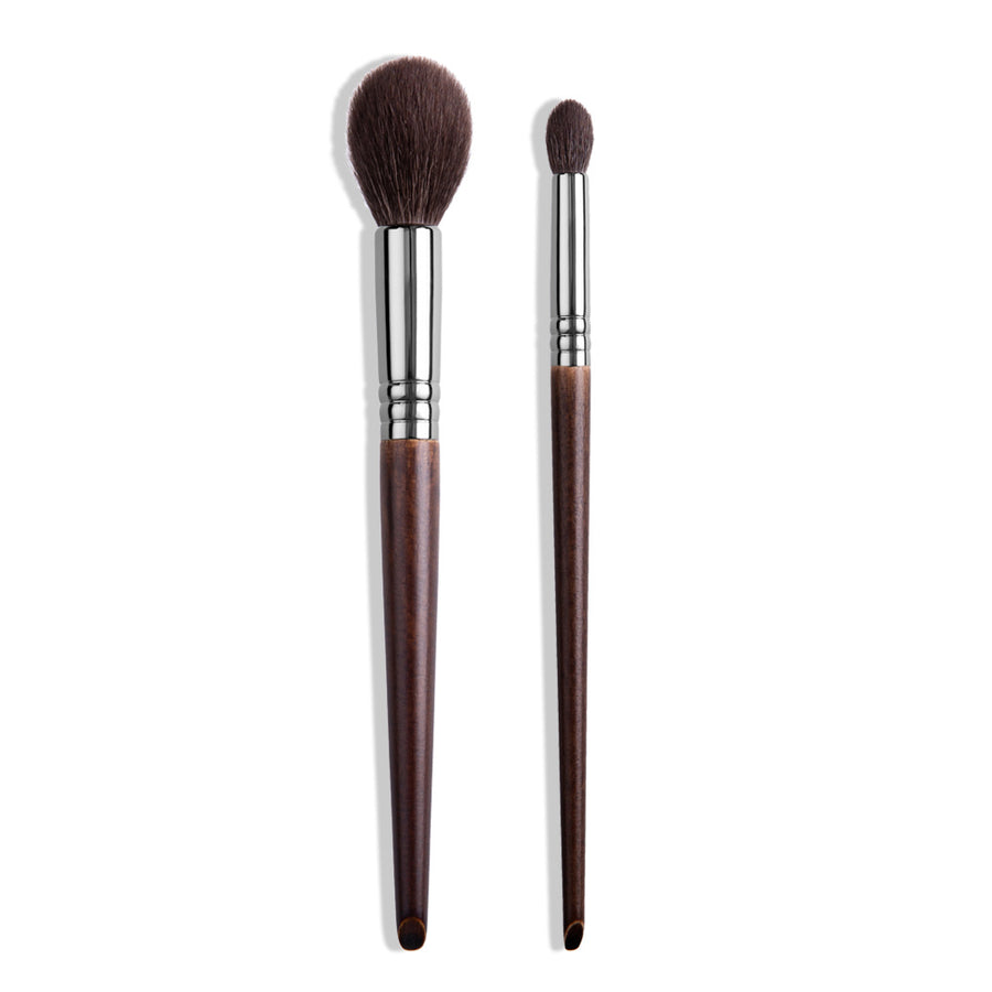 Handcrafted Solid Wood Handle Wool Makeup Brushes – Artistry in Every Sweep - Beauty Unstoppable Makeup Brush Set