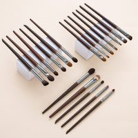 Handcrafted Makeup Brush close-up – soft wool bristles with solid wood handle