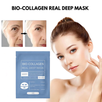 Applying Bio Collagen Deep Hydration Facial Mask – hydrating skincare for radiant glow