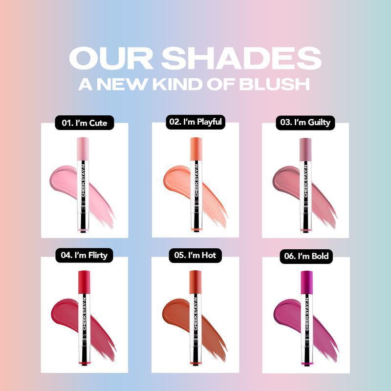 Cheek Stay-N Liquid Cheek Blush Line-Up - Beauty Unstoppable Lip Gloss