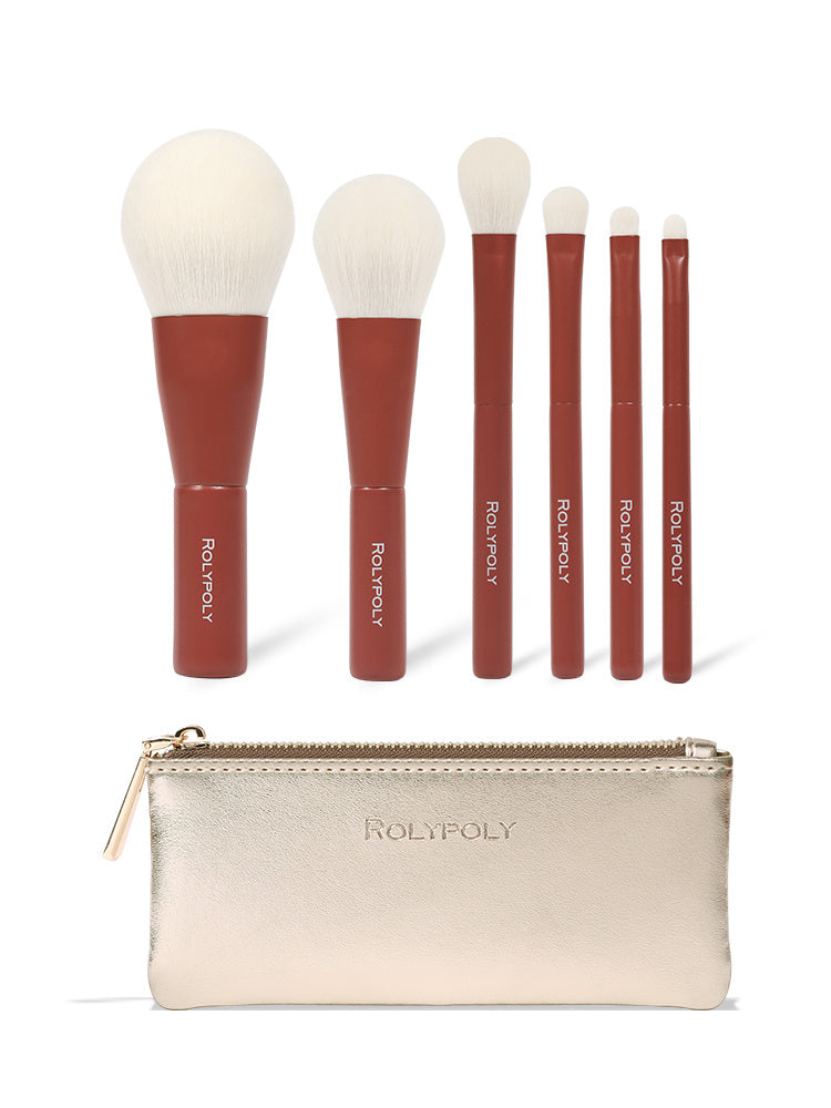 ROLYPOLY Berry Series 6 Mini Makeup Brush Set - Beauty Unstoppable Makeup Brush Set