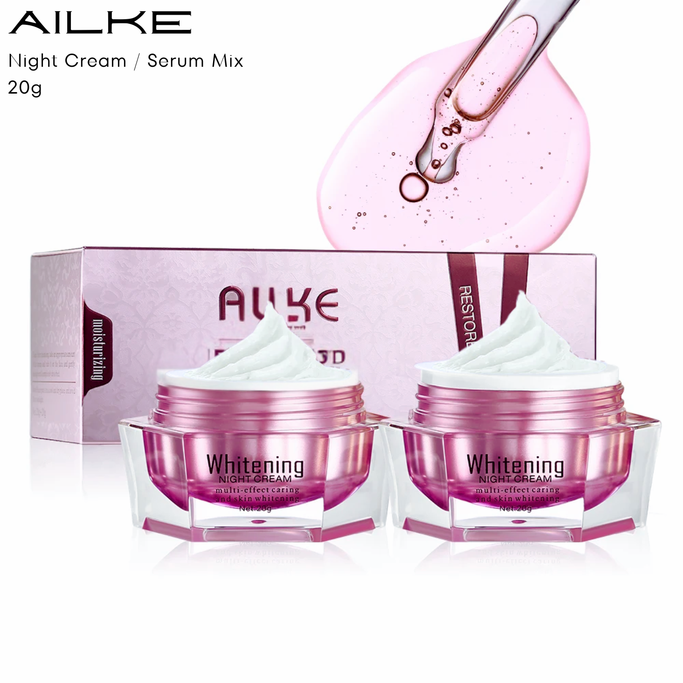 AILKE Double Whitening Serum-Cream Product Line