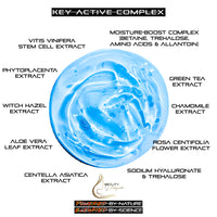 Diagram of a key active complex with various extracts and their names on a white background.
