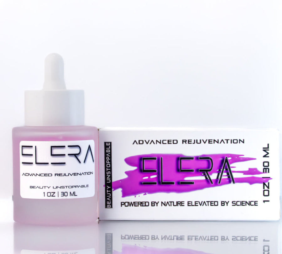 Elera Advanced Rejuvenation skincare product with dropper bottle on a white background