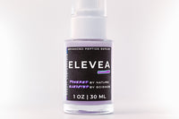 Elevea serum bottle on a white background