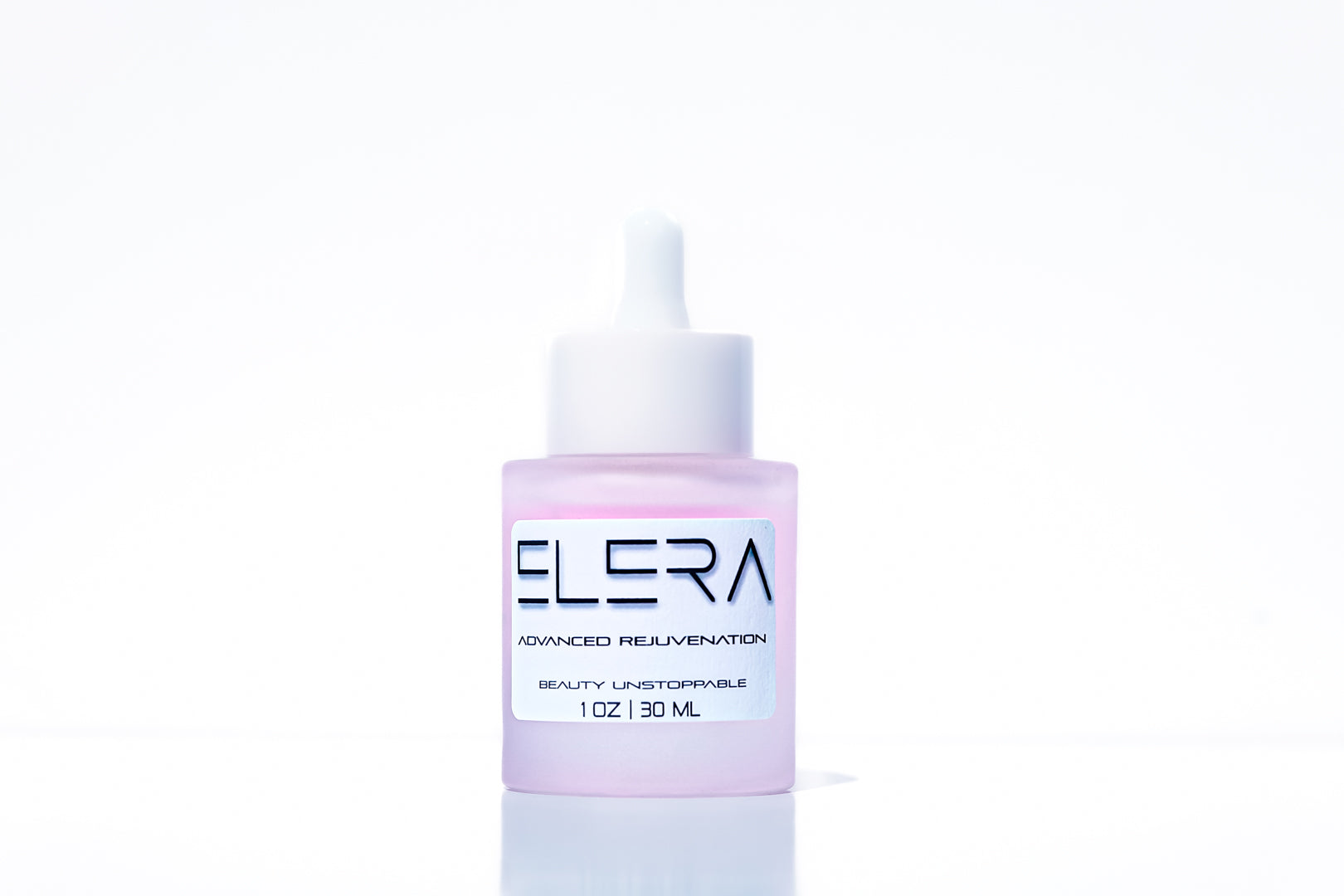 Elera skincare bottle on a white background