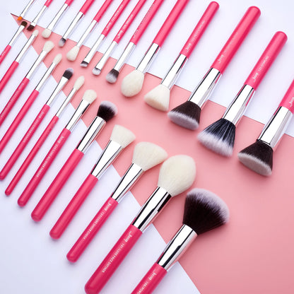 25-Piece Pink Makeup Brush Set - Beauty Unstoppable