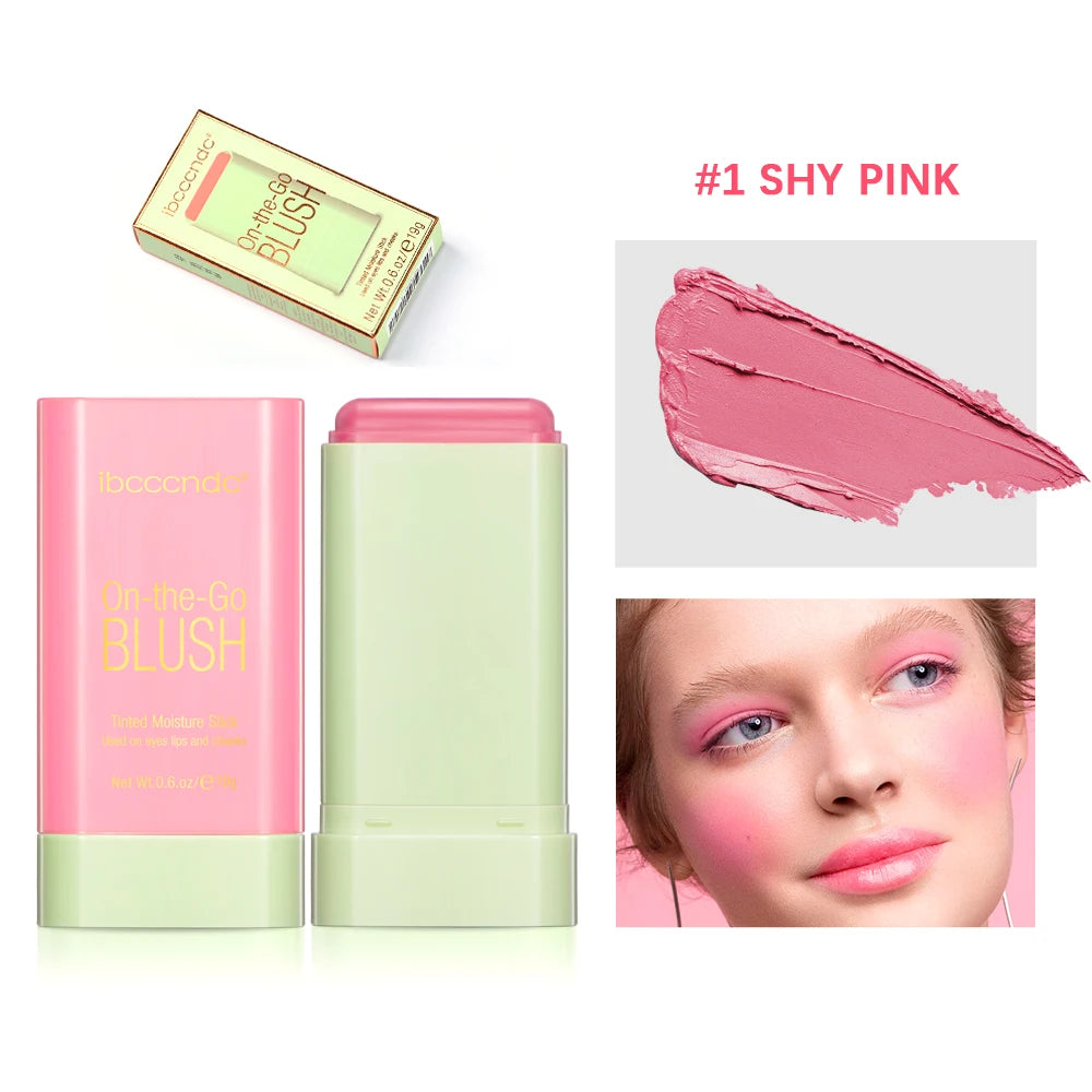 On-The-Glow Blush Stick – Creamy Multi-Use Glow for Cheeks, Lips, Eyes