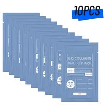 Bio Collagen Deep Hydration Facial Mask stack – hydrating face mask for all skin types