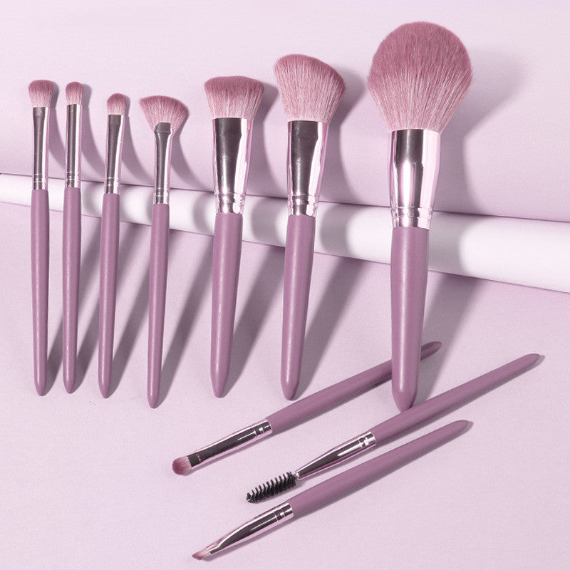 Everyday Wool Makeup Brush Set Violet – 4.5cm wool bristles on wooden handle