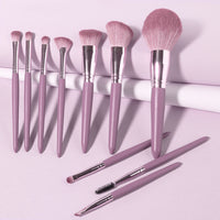 Everyday Wool Makeup Brush Set Violet – 4.5cm wool bristles on wooden handle