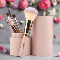 light pink synthetic bristles with leather case
