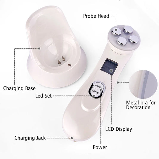 RF & EMS Beauty Instrument with Photon Light Anti-Aging Therapy